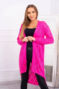 Cardigan with a geometric pattern 2020 - 4 / – Pink цвет / color | Lexline Fashion