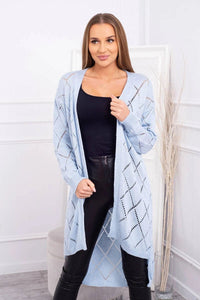 Cardigan with a geometric pattern 2020 - 4 / – Pink || Neon цвет / color | Lexline Fashion