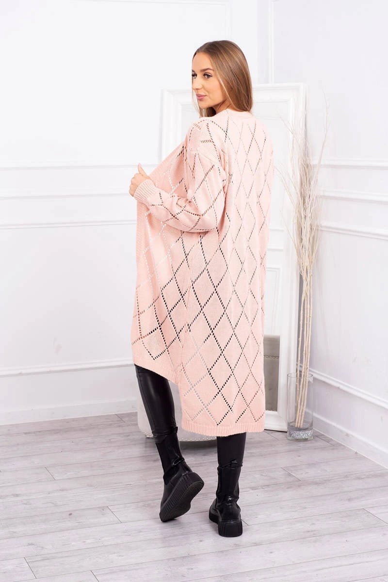 Cardigan with a geometric pattern 2020 - 4 / – Powder цвет / color | Lexline Fashion