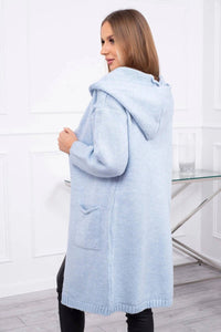 Cardigan with a hood and pockets 2020 - 10 / – Blue цвет / color | Lexline Fashion