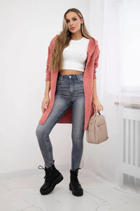 Cardigan with a hood and pockets 2020 - 10 / – Dark || pink цвет / color | Lexline Fashion