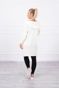Cardigan with a hood and pockets 2020 - 10 / – Ecru цвет / color | Lexline Fashion
