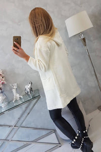 Cardigan with a hood and pockets 2020 - 10 / – Ecru цвет / color | Lexline Fashion