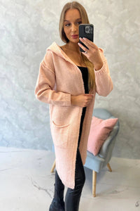 Cardigan with a hood and pockets 2020 - 10 / – Powder цвет / color | Lexline Fashion
