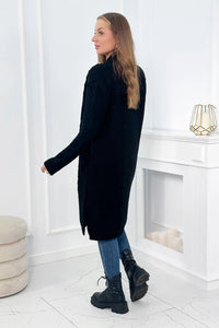 Cardigan with cable knit 2019 - 1 / – Black цвет / color | Lexline Fashion