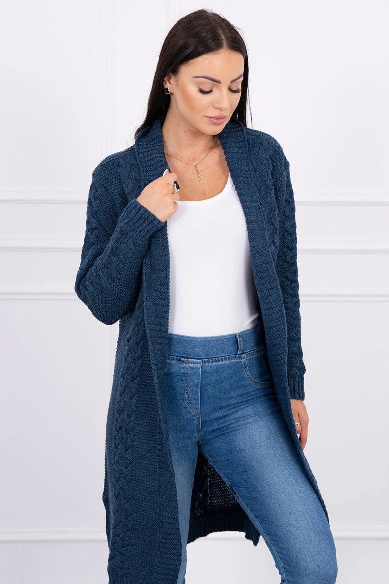 Cardigan with cable knit 2019 - 1 / – Jeans цвет / color | Lexline Fashion