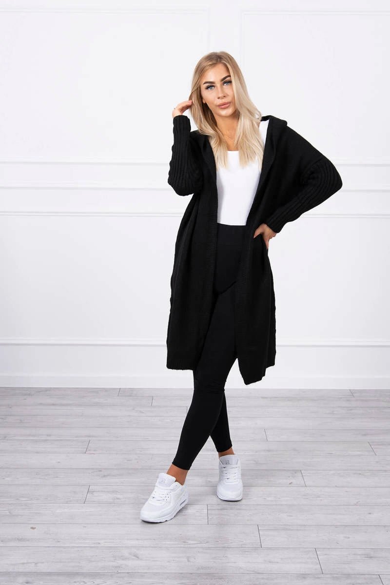 Cardigan with hood 2020 - 14 / – Black цвет / color | Lexline Fashion