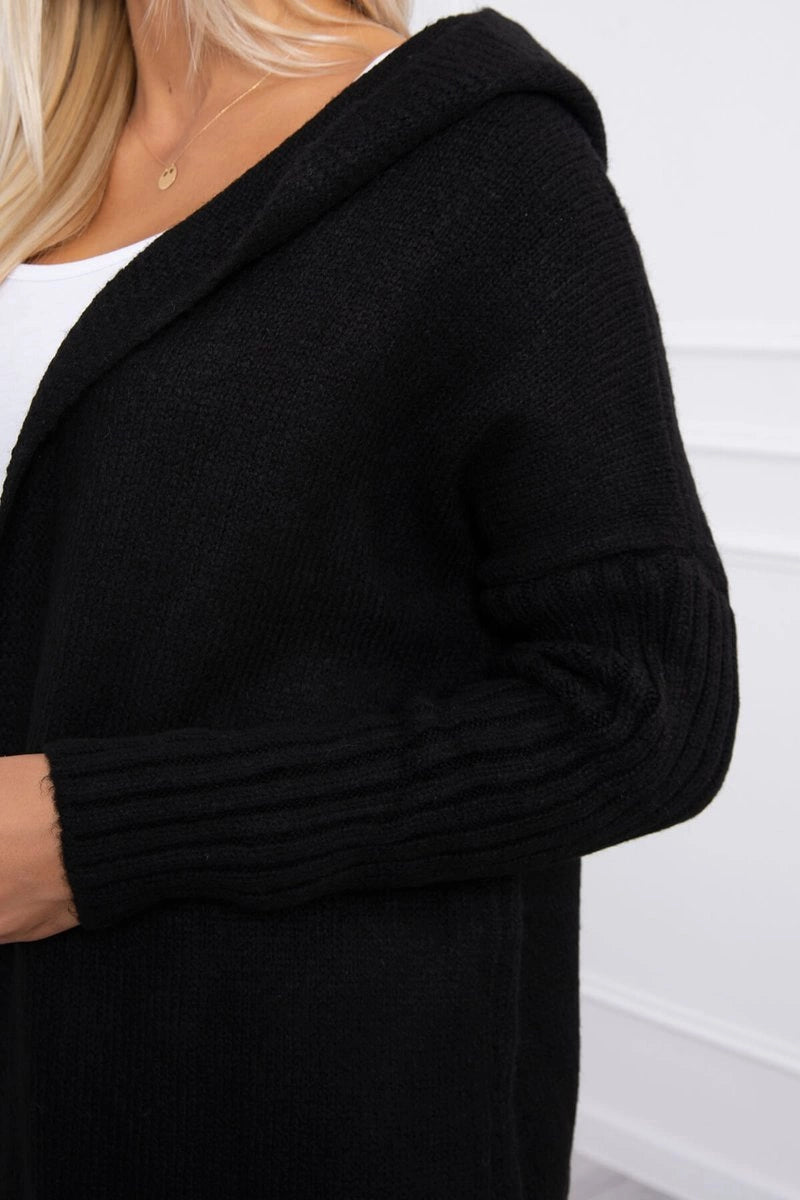 Cardigan with hood 2020 - 14 / – Black цвет / color | Lexline Fashion