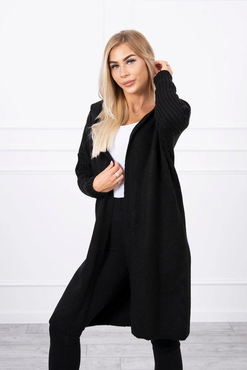 Cardigan with hood 2020 - 14 / – Black цвет / color | Lexline Fashion