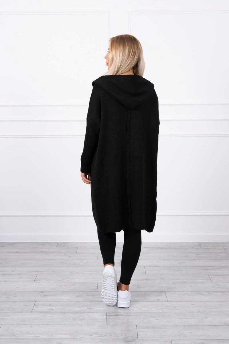 Cardigan with hood 2020 - 14 / – Black цвет / color | Lexline Fashion