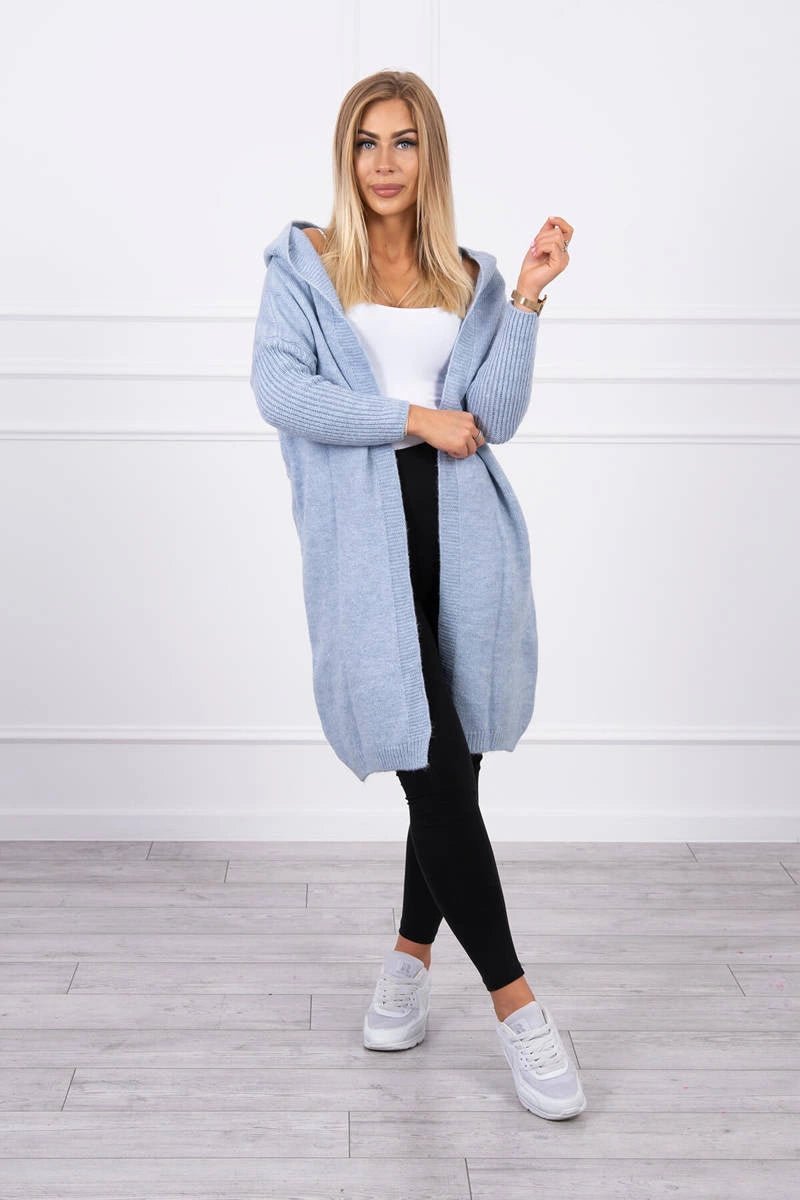 Cardigan with hood 2020 - 14 / – Blue цвет / color | Lexline Fashion