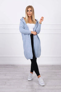 Cardigan with hood 2020 - 14 / – Blue цвет / color | Lexline Fashion