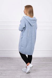 Cardigan with hood 2020 - 14 / – Blue цвет / color | Lexline Fashion