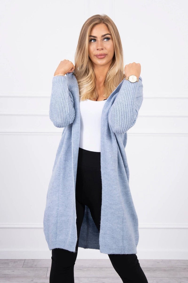 Cardigan with hood 2020 - 14 / – Blue цвет / color | Lexline Fashion