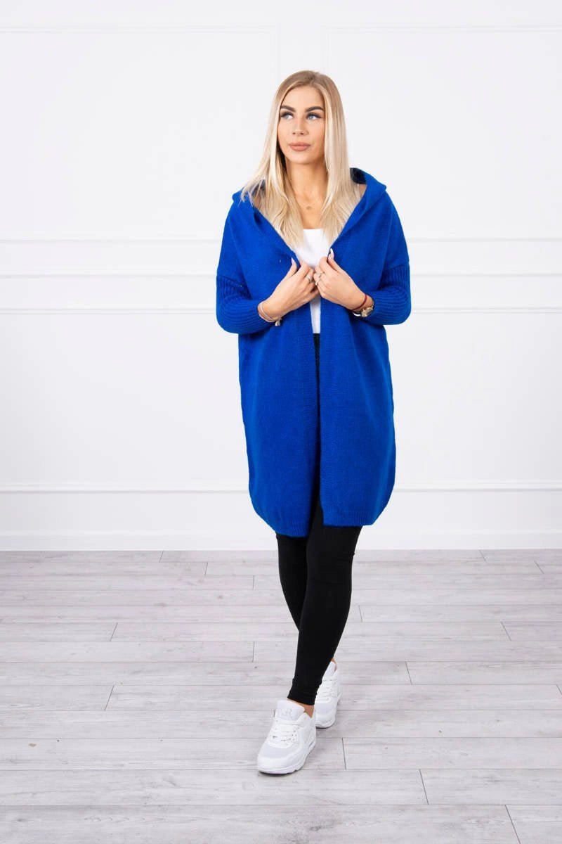 Cardigan with hood 2020 - 14 / – Blue cornflower цвет / color | Lexline Fashion