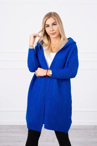Cardigan with hood 2020 - 14 / – Blue cornflower цвет / color | Lexline Fashion