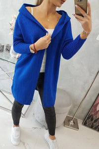 Cardigan with hood 2020 - 14 / – Blue cornflower цвет / color | Lexline Fashion