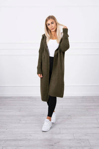 Cardigan with hood 2020 - 14 / – Khaki цвет / color | Lexline Fashion
