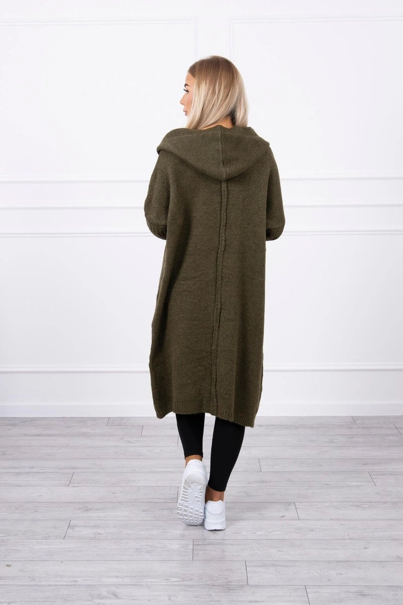Cardigan with hood 2020 - 14 / – Khaki цвет / color | Lexline Fashion