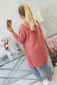 Cardigan with hood 2020 - 14 / – Pink || Dark цвет / color | Lexline Fashion