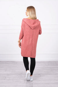 Cardigan with hood 2020 - 14 / – Pink || Dark цвет / color | Lexline Fashion
