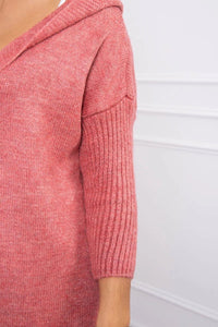 Cardigan with hood 2020 - 14 / – Pink || Dark цвет / color | Lexline Fashion