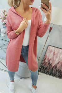 Cardigan with hood 2020 - 14 / – Pink || Dark цвет / color | Lexline Fashion