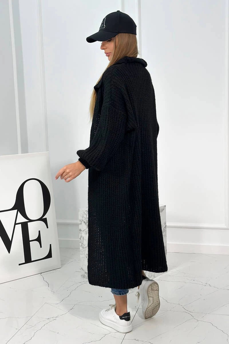 Cardigan with mohair PL - 2 / – Black цвет / color | Lexline Fashion