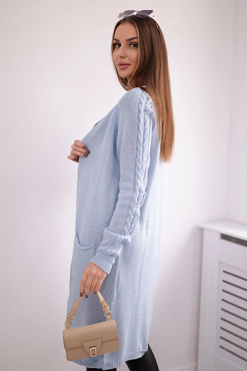 Cardigan with pockets 2020 - 3 / – Blue цвет / color | Lexline Fashion