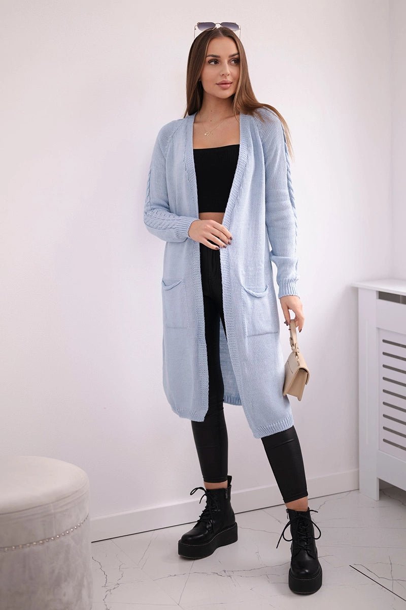 Cardigan with pockets 2020 - 3 / – Blue цвет / color | Lexline Fashion