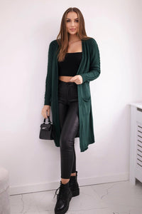 Cardigan with pockets 2020 - 3 / – Green цвет / color | Lexline Fashion