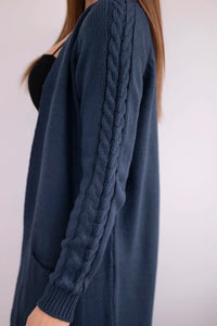 Cardigan with pockets 2020 - 3 / – Jeans цвет / color | Lexline Fashion