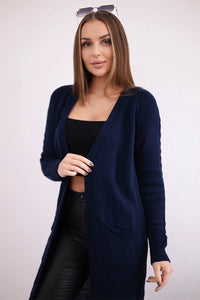 Cardigan with pockets 2020 - 3 / – Jeans цвет / color | Lexline Fashion