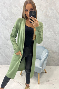 Cardigan with pockets 2020 - 3 / – Mint || Dark цвет / color | Lexline Fashion