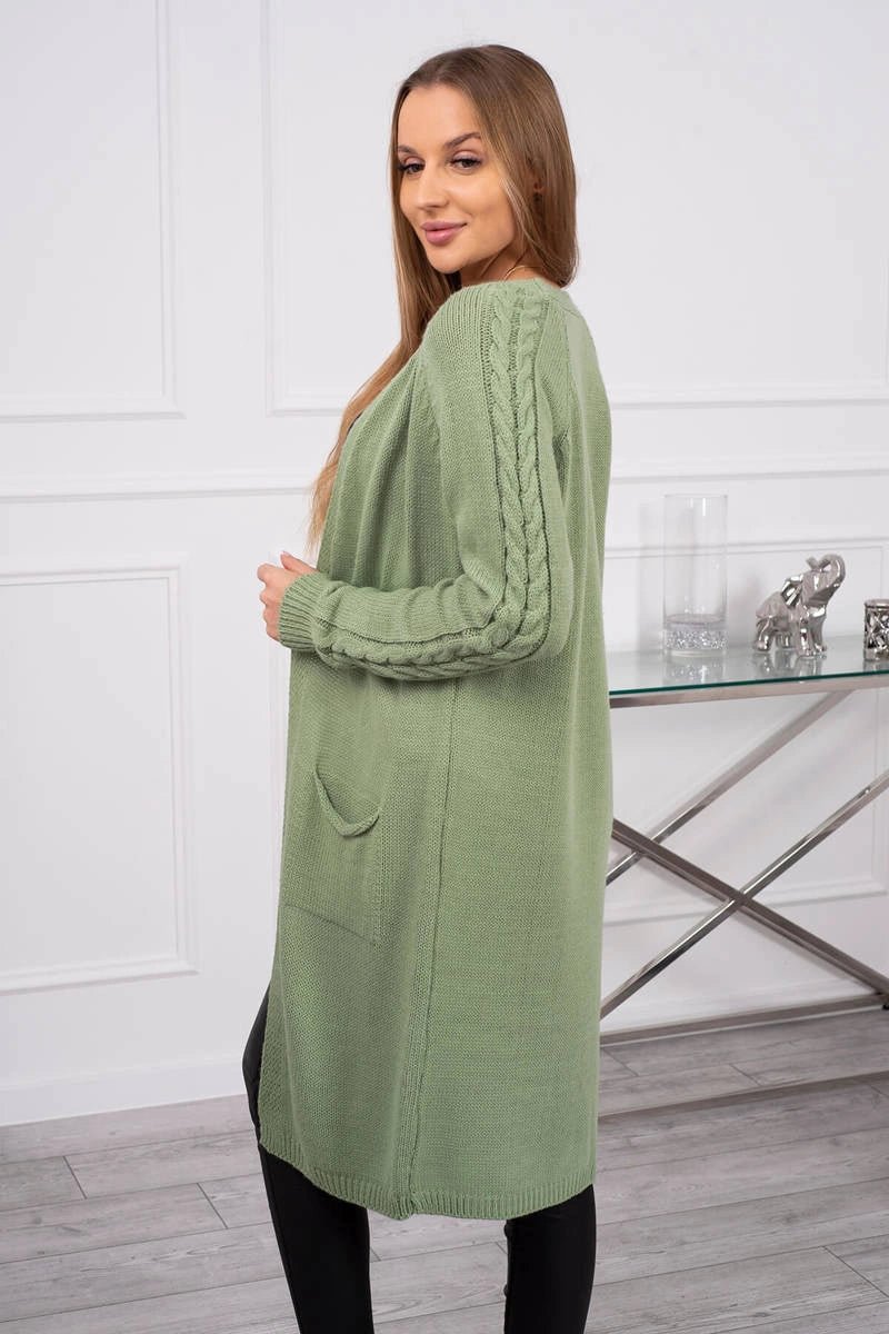 Cardigan with pockets 2020 - 3 / – Mint || Dark цвет / color | Lexline Fashion