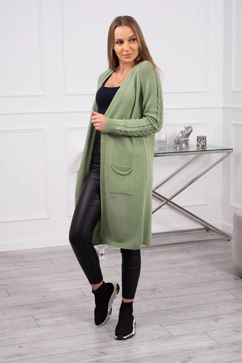 Cardigan with pockets 2020 - 3 / – Mint || Dark цвет / color | Lexline Fashion