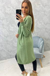 Cardigan with pockets 2020 - 3 / – Mint || Dark цвет / color | Lexline Fashion