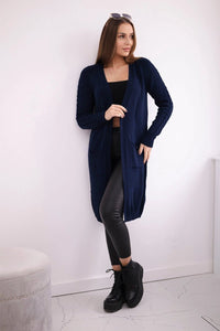 Cardigan with pockets 2020 - 3 / – Navy blue цвет / color | Lexline Fashion