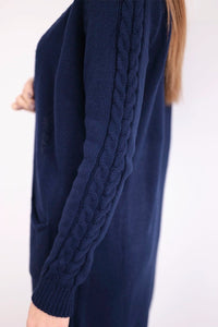 Cardigan with pockets 2020 - 3 / – Navy blue цвет / color | Lexline Fashion
