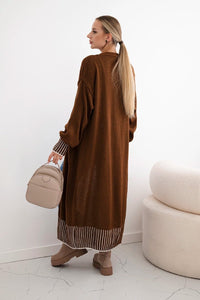 Cardigan with pockets IT - 48 / – Brown цвет / color | Lexline Fashion