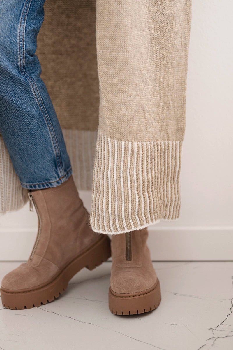 Cardigan with pockets IT - 48 / – Dark || beige цвет / color | Lexline Fashion