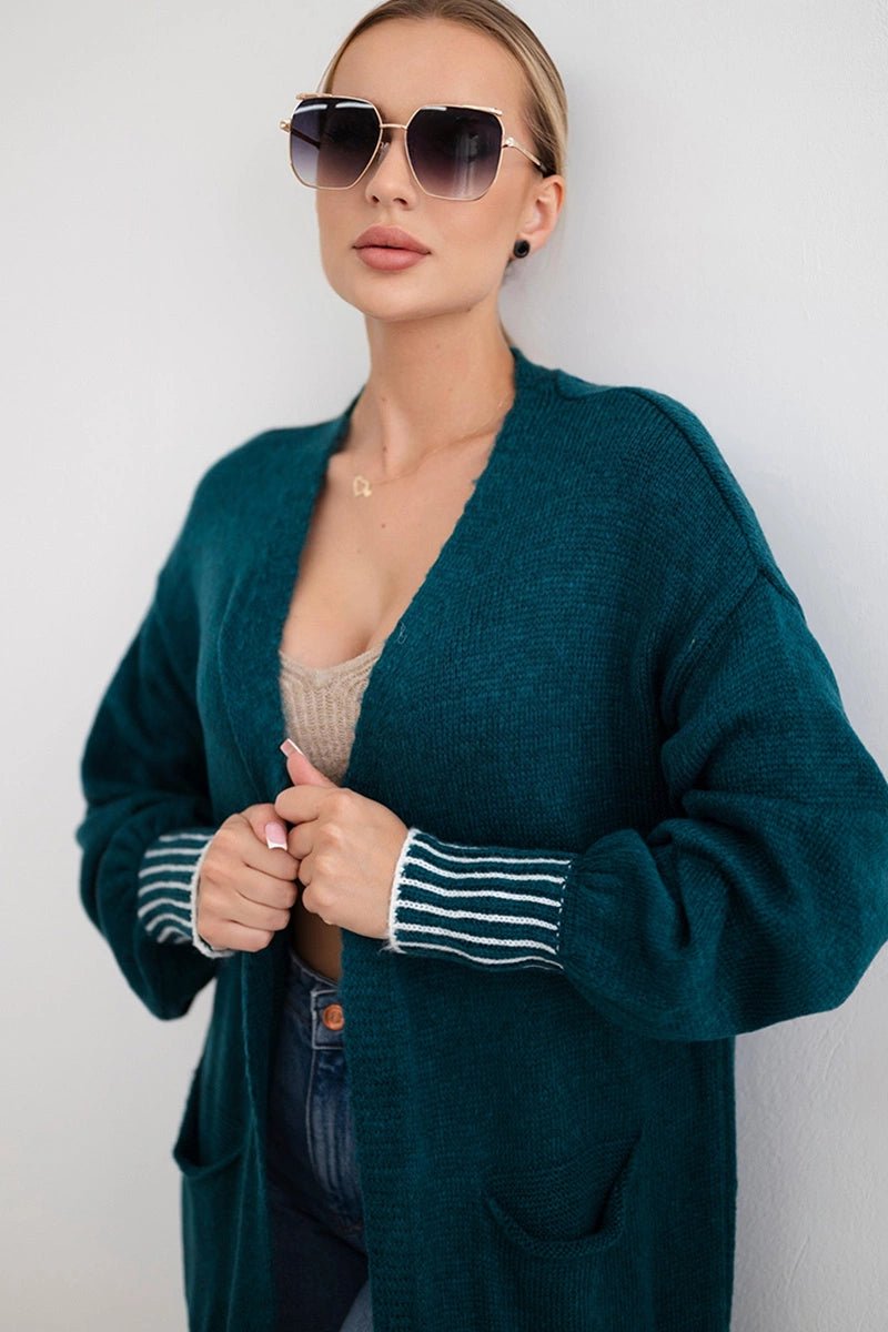 Cardigan with pockets IT - 48 / – Marine цвет / color | Lexline Fashion
