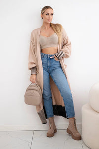 Cardigan with pockets IT - 48 / – Powder цвет / color | Lexline Fashion