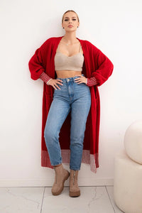Cardigan with pockets IT - 48 / – Red цвет / color | Lexline Fashion