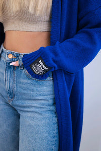 Cardigan with pockets IT - 52 / – Blue cornflower цвет / color | Lexline Fashion