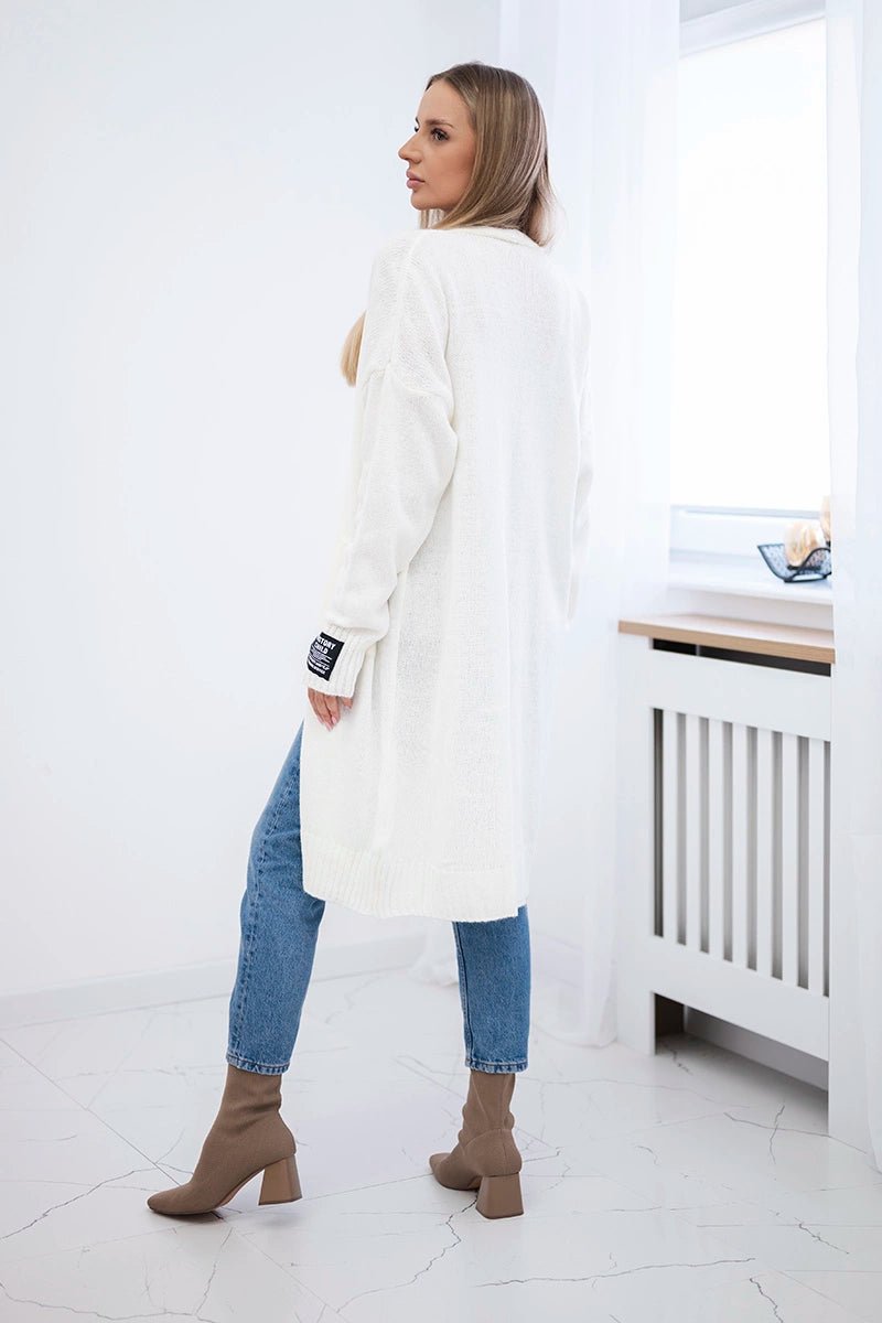 Cardigan with pockets IT - 52 / – Ecru цвет / color | Lexline Fashion