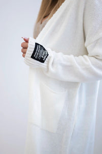 Cardigan with pockets IT - 52 / – Ecru цвет / color | Lexline Fashion