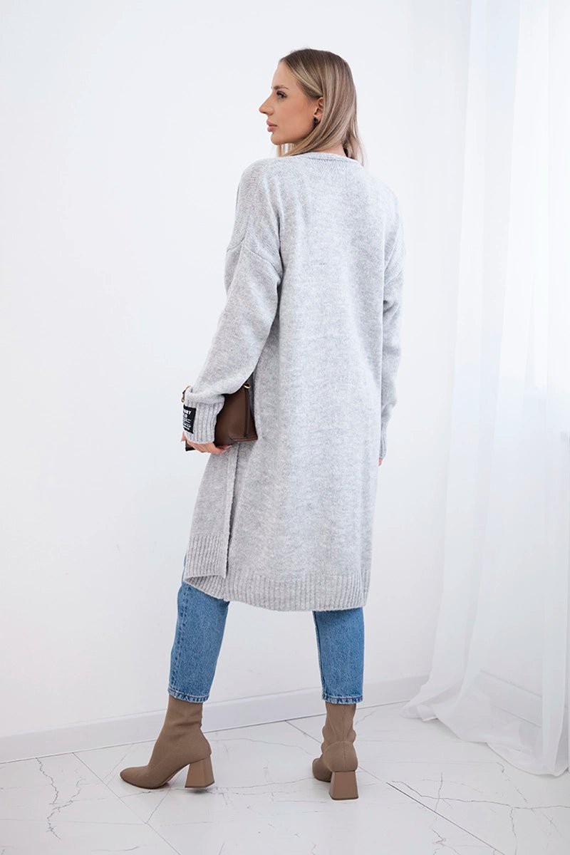 Cardigan with pockets IT - 52 / – Gray цвет / color | Lexline Fashion