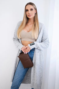 Cardigan with pockets IT - 52 / – Gray цвет / color | Lexline Fashion