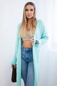 Cardigan with pockets IT - 52 / – Mint цвет / color | Lexline Fashion